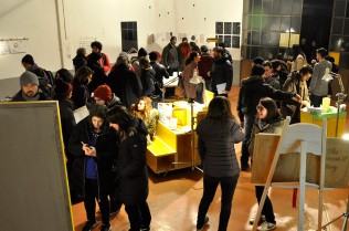 Opening of the exhibition "Narrating the other economy" as part of the Visual Design course Fabio taught at the University of Trento, January 2017